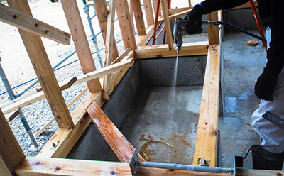 新築住宅のシロアリ予防施工