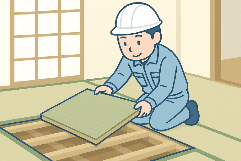 床の張替え工事中に起きた被害ケース