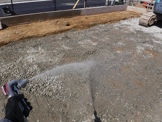 遠賀郡新築シロアリ予防消毒土壌処理2