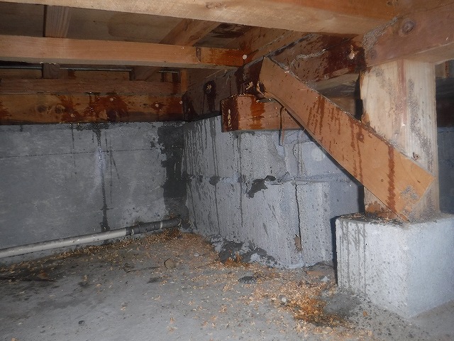   床下木部への薬剤注入 | 北九州市若松区  