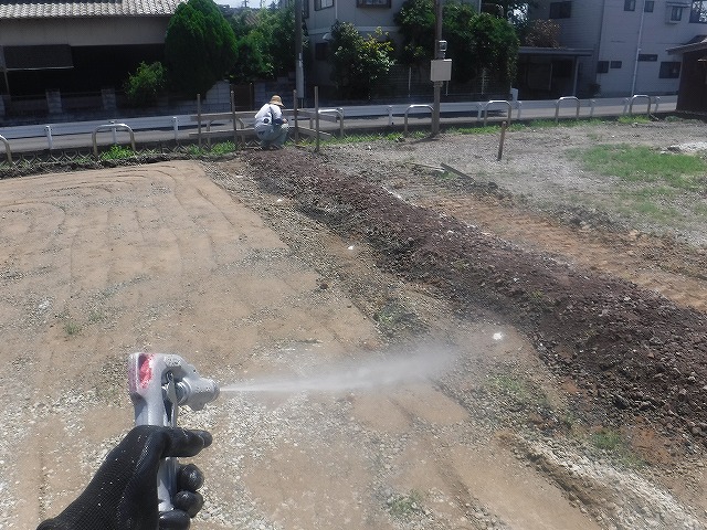 遠賀郡新築土壌のシロアリ予防消毒04