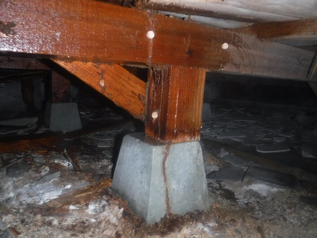 福岡県シロアリ穿孔注入処理01